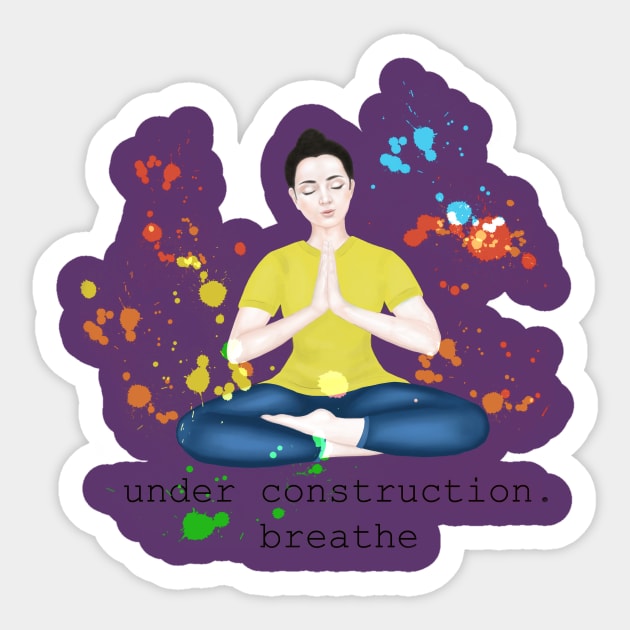 underconstruction. breathe Sticker by Breathe Serene 